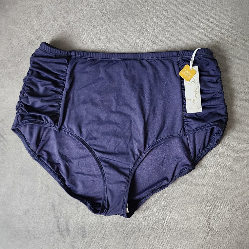 Anne Cole High Waisted Side Shirred Swim Bottom